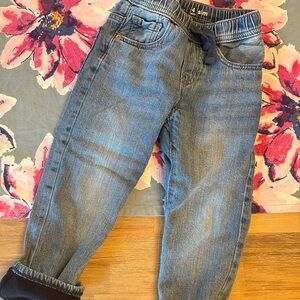 Baby Gap Blue Vintage Wash Denim Jeans with fleece lining